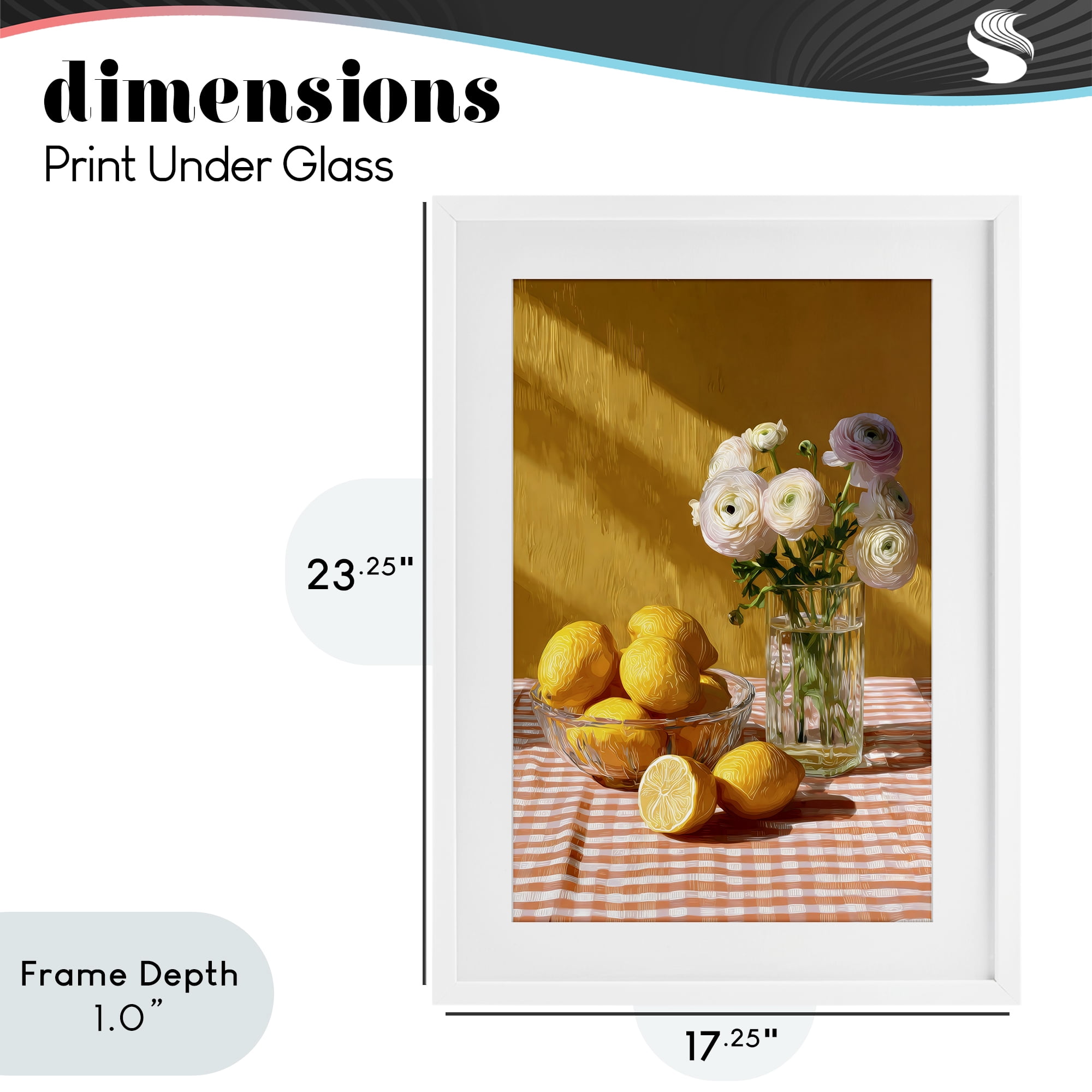 Stupell Industries Lemony Breakfast Arrangement White Framed Print Under Glass, design by Petal Prints Design