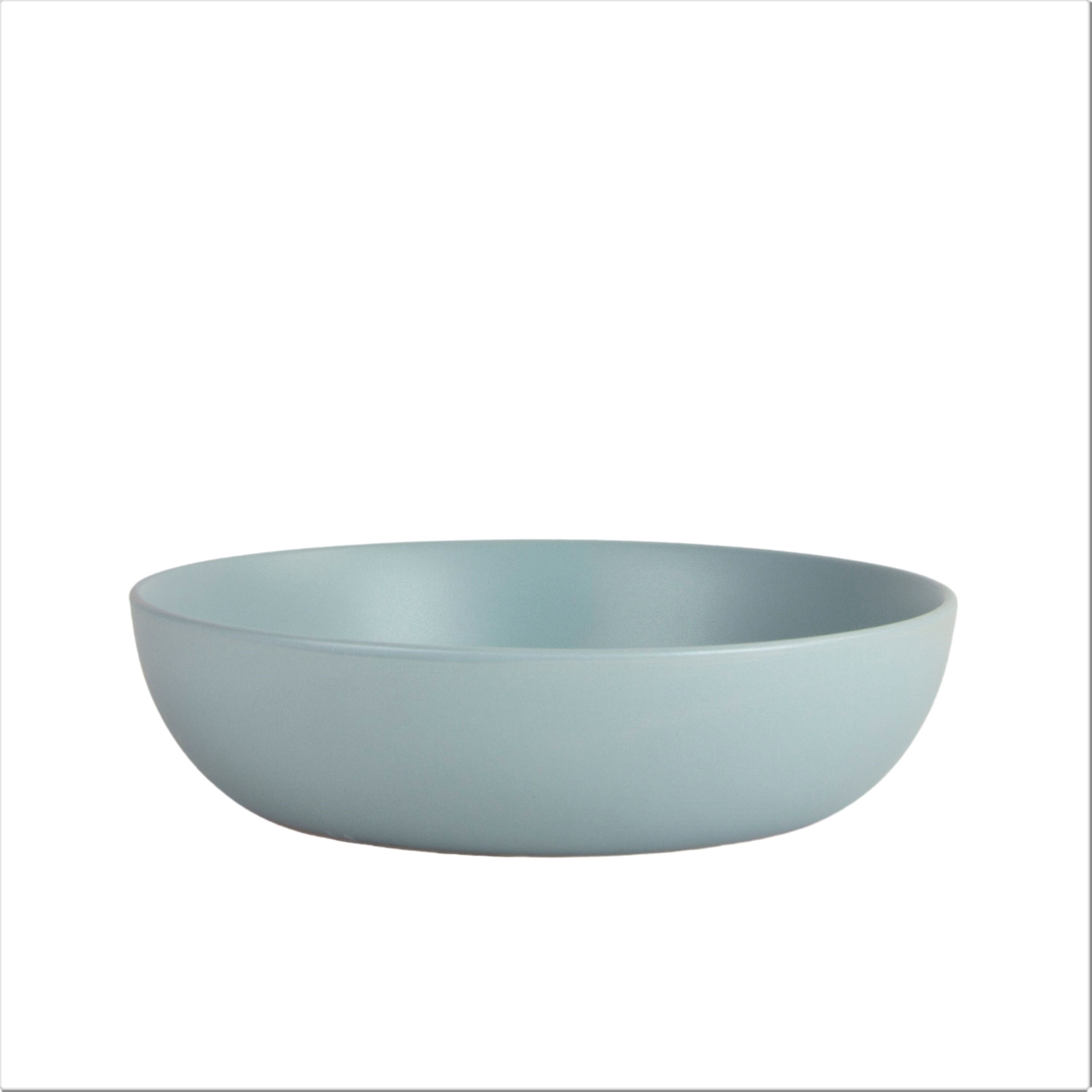 10 Strawberry Street Wazee Matte 9"/48oz Serving Bowl, Set of 2, Mineral Blue