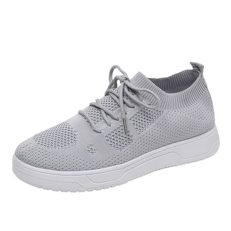 

Sneakers for Women Fashion Summer And Autumn Women Sneakers Round Toe Flat Mesh Breathable Lace Up Comfortable Shoes for Women Mesh 37