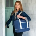 thumbnail image 4 of Rachael Ray Grocery Tote Cooler Bag, Insulated Portable Travel Cooler, Hot or Cold Carrier, Navy, 4 of 8