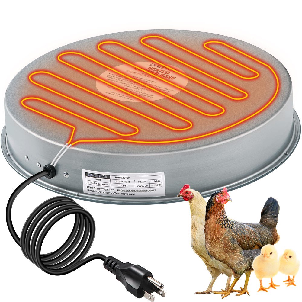 Latady Chicken Coop Heaters chicken coop accessories solar powered heater  Drinker Heated Base Chicken Water Heater For Pet Water Heater For Metal  Poultry Founts - Walmart.com