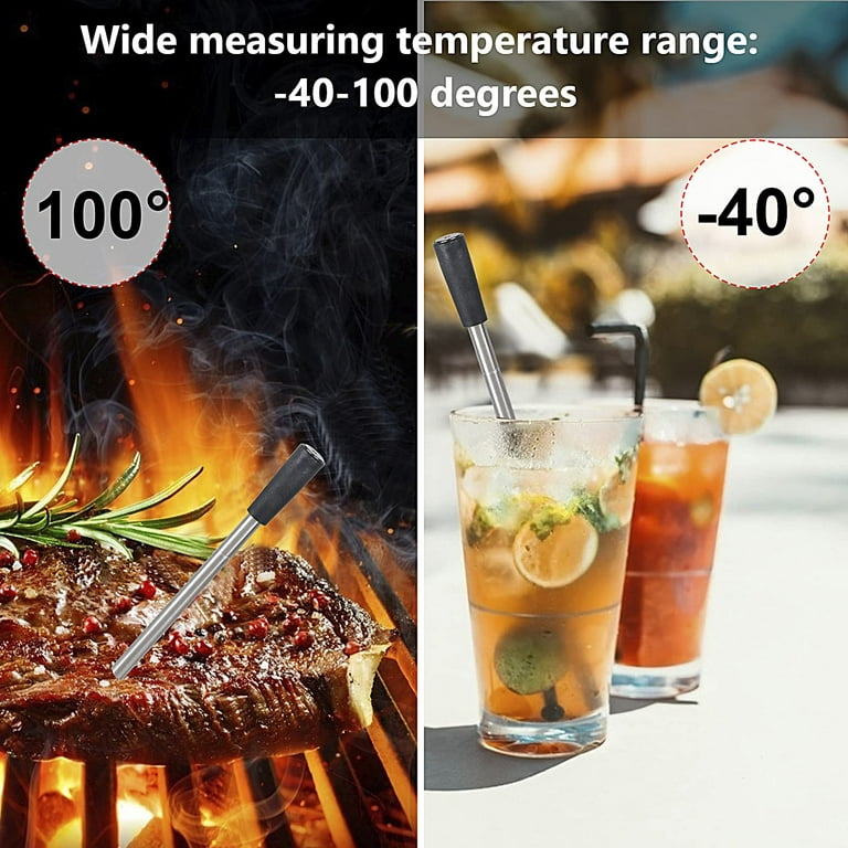 AMTAST Smart Wireless BBQ Thermometer 164ft Bluetooth Meat Thermometer for  Barbecue Grilling Cooking Kitchen Food Meat with 6 Stainless Probes, Timer