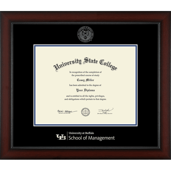 University at Buffalo School of Management Diploma Frame, Document Size 12.5" x 9.75"