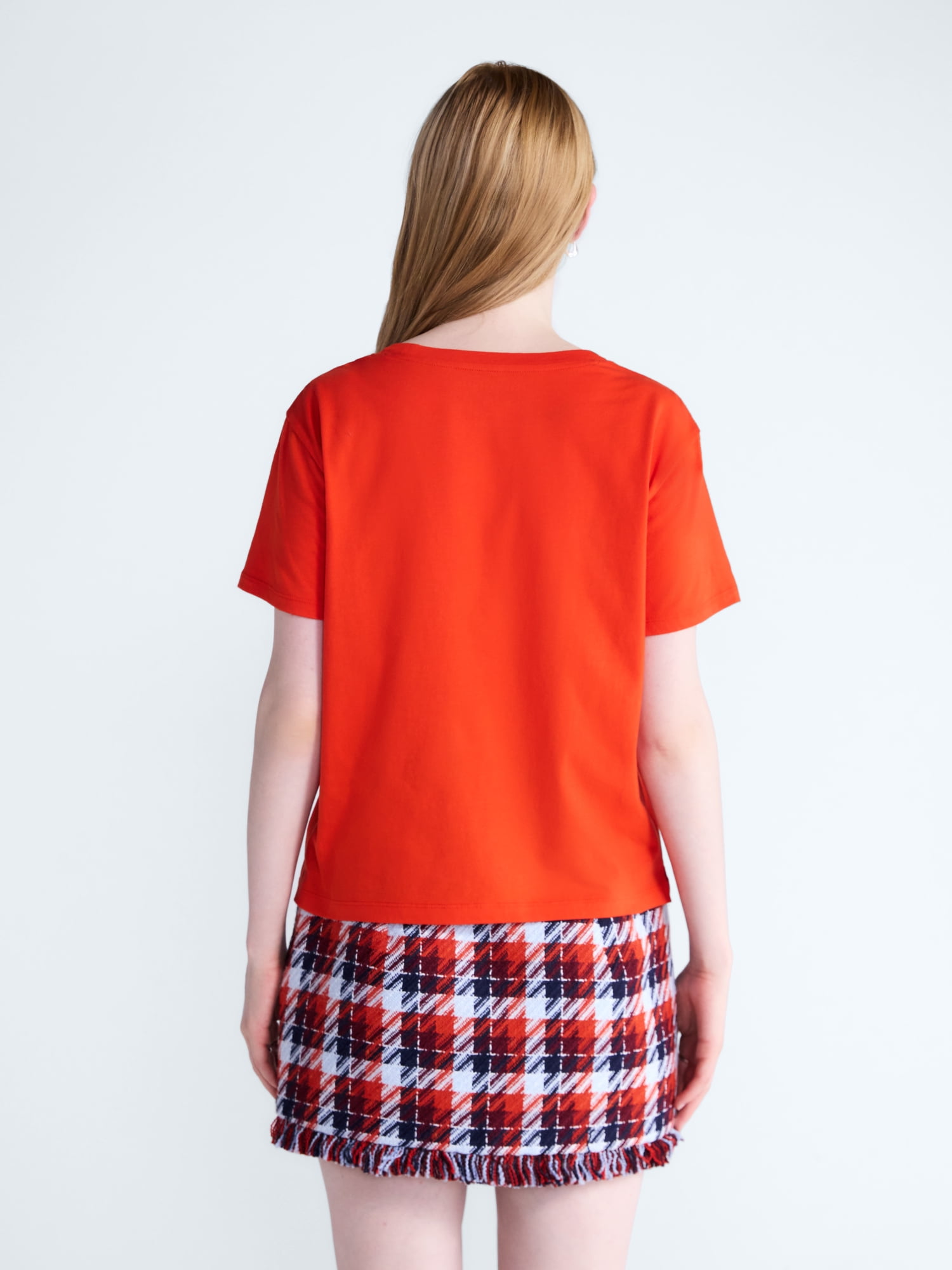 Free Assembly Women's and Women's Plus Cotton Cropped Boxy Tee with Short Sleeves, Sizes XS-4X