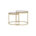 thumbnail image 3 of Acme Furniture 82340 Nesting Table, Clear Glass & Gold Finish, 3 of 4