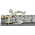 thumbnail image 5 of 10K Yellow Gold Mens Diamond Cupid Bow and Arrow Pendant 1.4" Pave Charm 3/4 CT, 5 of 6