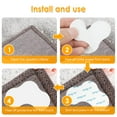 thumbnail image 3 of 12 Pcs Antidérapant pour Tapis Réutilisable et Lavable (Noir/blanc), 3 of 10
