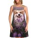thumbnail image 1 of Balery Dog in Lavender Flowers Vestidos de verano para mujer con estampado: vestido holgado sin mangas, vestido playero informal y cómodo para días calurosos., 1 of 7