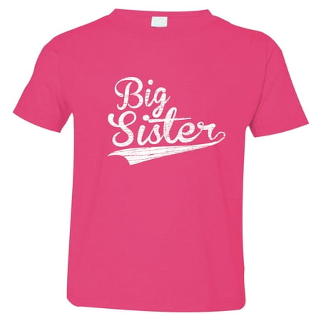 Texas Tees Brand: Gift for Big Sister, Big Sister in Baseball Script, Includes size 12-18
