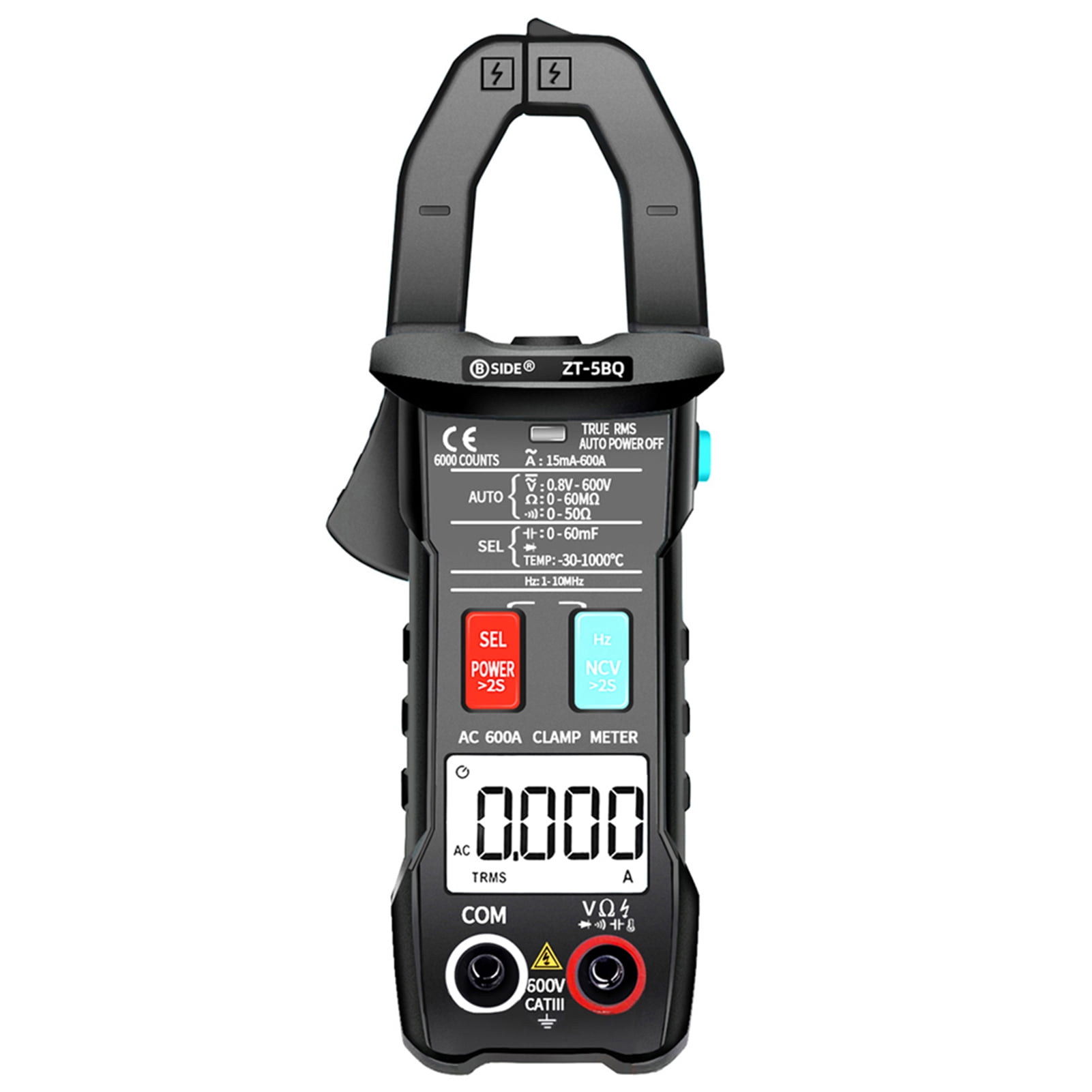 BSIDE ZT5BQ 6000 Counts High NCV Test Digital Smart Clamp Meter with