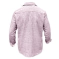 thumbnail image 6 of UAMVSH Men's Linen Shirts Casual Long Sleeve Button Down Shirt Regular Fit Collared Work Tops with Pockets for Wedding Beach, 6 of 7