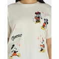 thumbnail image 4 of Disney Mickey and Minnie Mouse Women’s Graphic Print Tee with Short Sleeves, Sizes XXS-XXL, 4 of 5