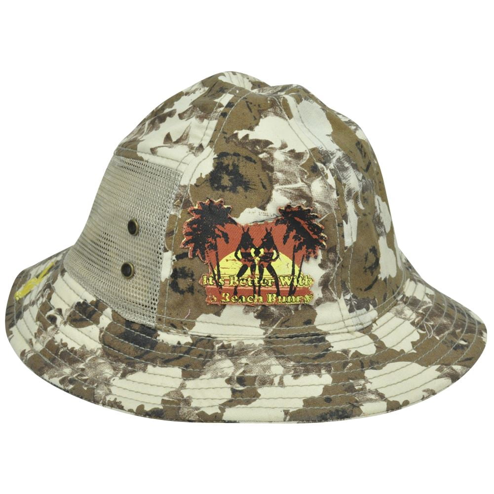 Playboy Beach Bunny Camouflage Mesh Sun Bucket Fitted Large/XLarge Hat