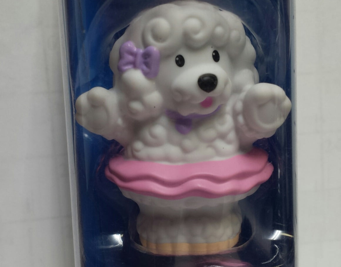 Details about   Fisher Price Little People Figures Girl White Poodle and Suitcase