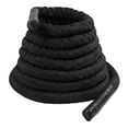 thumbnail image 1 of Cuerda de batalla con funda de tela para tonificar los músculos, entrenamiento de fuerza física para gimnasio en casa, cuerda de fitness para brazos. 38 mm negro, 1 of 8