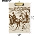 thumbnail image 3 of Coolnut Western Cowboy Clipboard, Acrylic Standard A4 Letter Size Clip Board with Low Profile Clip for Office, Classroom, Doctor, Nurse and Teacher, 12.5"x9", 3 of 7