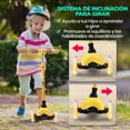thumbnail image 2 of Monopatin Scooter para Niños de 2 a 5 Años Hurtle, 3 Ruedas con Luces LED, Mini Kickboard con Freno, Manillar Ajustable de 63 cm a 71 cm, Antideslizante, Patin del Diablo, Amarillo, 2 of 7
