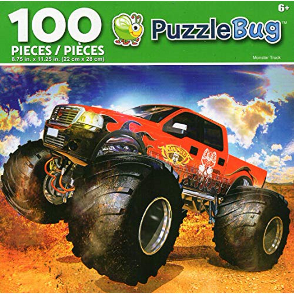 CraZArt Monster Truck Puzzlebug 100 Piece Jigsaw Puzzle Walmart