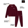 thumbnail image 2 of RBX Girls Sweatsuit Set - 2 Piece Velour Tracksuit Pullover Hoodie Sweatshirt and Jogger Sweatpants, 2 of 7