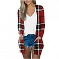 thumbnail image 1 of lcziwo Cardigan pour Femmes 2024 Cardigan Ouvert pour Femmes Cardigans pour Femmes avec Poches Cardigan Léger Décontracté Mode Imprimé Rouge L, 1 of 5