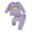 Purple, variant on Elippeo Baby Girls 2-piece Outfit, Long Sleeve Crew Neck Embroidery Letters Sweatshirt with Elastic Waist Sweatpants Fall Clothes 3 6 12 18 24 Months 3 Years