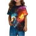 thumbnail image 2 of Frwgonr Toddler Girl T-Shirts Soft Space Tees Kids Boys Casual Tshirts Clothes Summer Tops Multicolor, Size 3-14 Years, 2 of 6