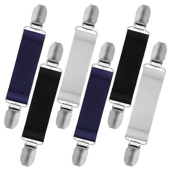 FESTFENDS 6Pcs Dress Cinch Clips Dark Blue Polyester Simple Design For Securing Clothes