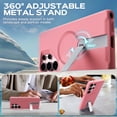 thumbnail image 6 of FITO for Samsung Galaxy S25 Ultra Case [ Rotatable Kickstand | Soft Anti-Scratch Microfiber Lining | Compatible with MagSafe] Silicone Phone Cover - Pink, 6 of 8