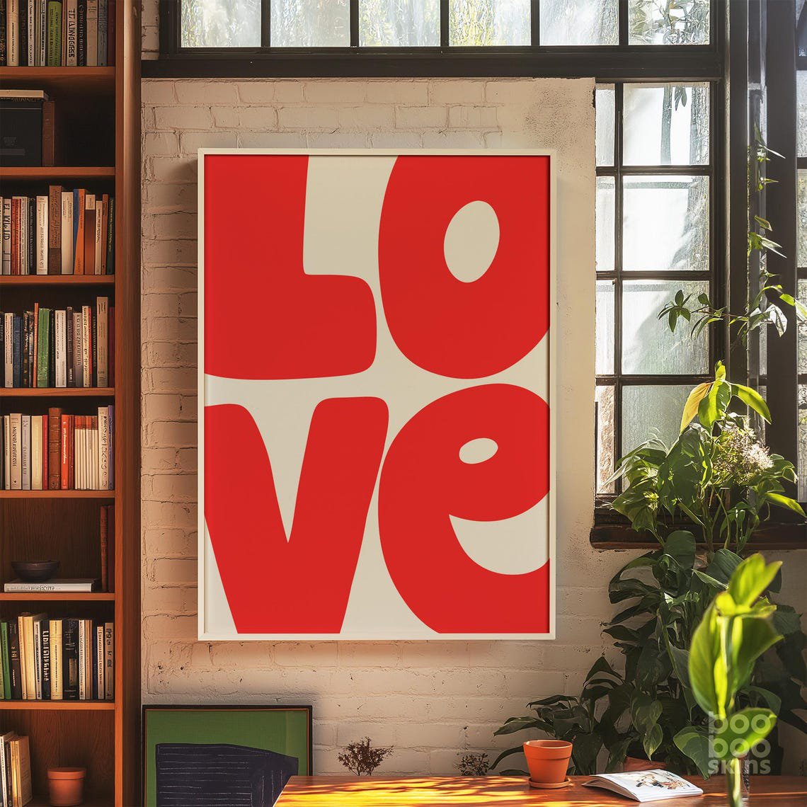 Love Typography Wall Art Print Modern Bedroom Decor