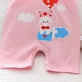 thumbnail image 4 of Quealent Baby Girl Boy Clothes Short Sleeve Cartoon Animals Infant One-Piece Rompers Summer Outfit (Red, 6-9 Months), 4 of 4