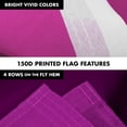 thumbnail image 5 of G128 Combo Pack: 6 Feet Tangle Free Spinning Flagpole (White) Solid Pink Flag 3x5 ft Printed 150D Brass Grommets (Flag Included) Aluminum Flag Pole, 5 of 9