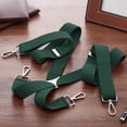 thumbnail image 5 of Buyless Fashion 2 Pack Suspenders for Men - 48" Elastic Adjustable Straps 1 1/4" - X Back with Metal Hooks - 5135-2-Hunter-Green, 5 of 7