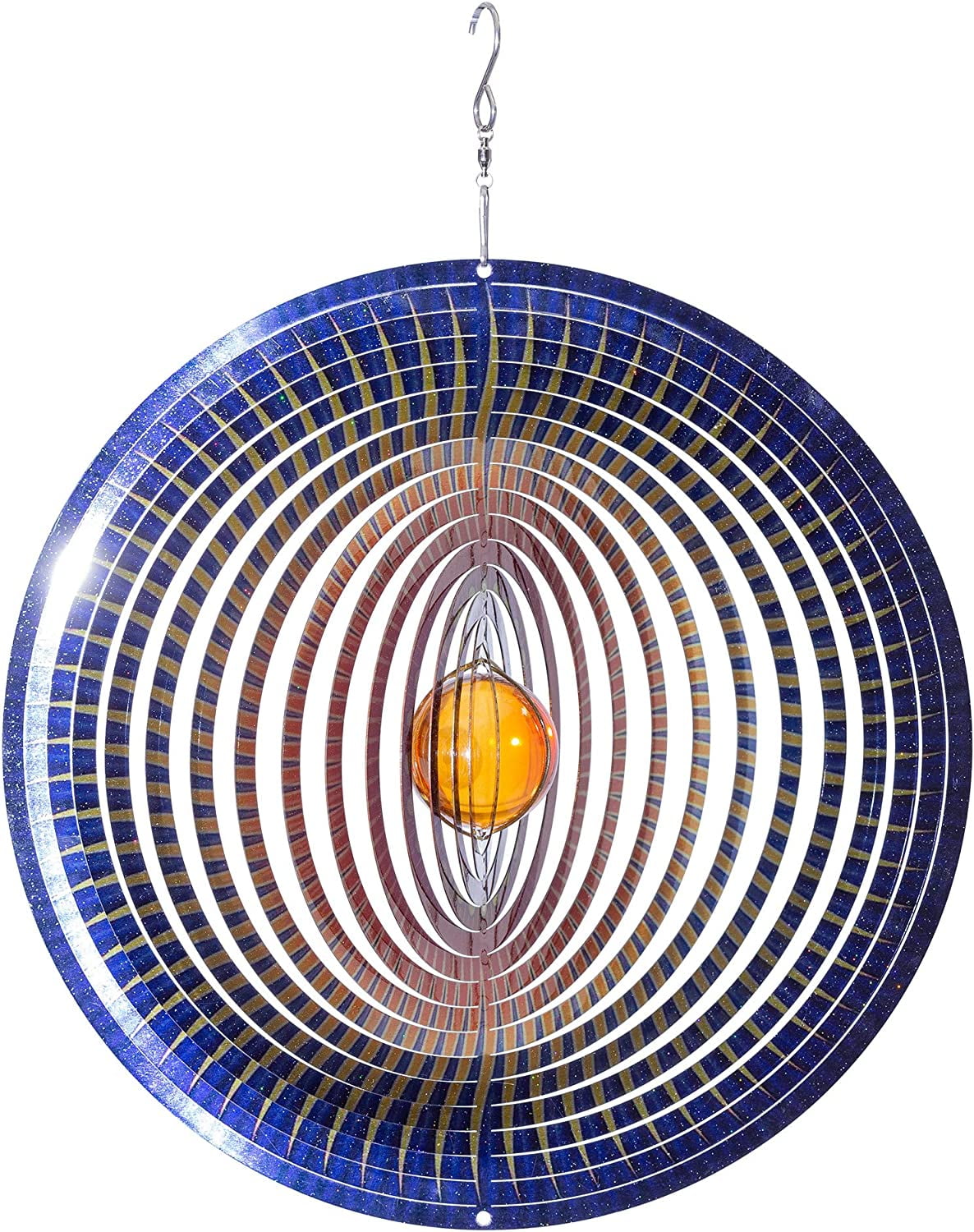 Dawhud Direct | Kinetic 3D Metal Outdoor Garden Decor Wind Spinner Sunburst