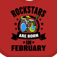 thumbnail image 4 of Inktastic Rockstars Are Born in February Birthday Boys or Girls Baby Bib, 4 of 4