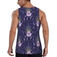 thumbnail image 3 of Gaeub Lavender Flowers Men's Athletic Tank Top, Workout Sleeveless Shirts, Running Tank Tops for Gym, Running, Training - 3X-Large, 3 of 9