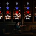 thumbnail image 2 of [] 4th of July Decorations 3 Pack Patriotic Red White and Blue Star Window Lights with Suction Cup Independence Day Decorative Light String Decorative Light, 2 of 5