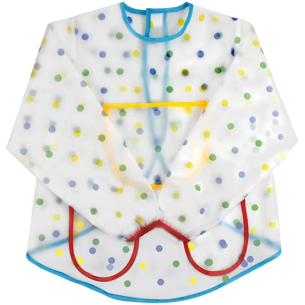 Delantal de manga larga para niños para pintar, impermeable y repelente de pintura, delantal antiincrustaciones para pintar grafitis, ropa de arte para jardín de infantes, ropa para pintar