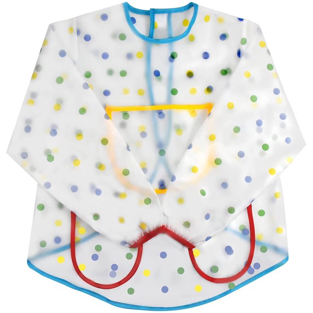 Delantal de manga larga para niños para pintar, impermeable y repelente de pintura, delantal antiincrustaciones para pintar grafitis, ropa de arte para jardín de infantes, ropa para pintar