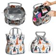 thumbnail image 2 of Multicolor Christmas Gnome Pattern Drawstring Lunch Bag Women - Drawstring Lunch Bag Insulated for Work Office - Stain-Resistant Large Lunchbags for Women with Multi-Pockets, 2 of 6
