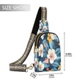 thumbnail image 2 of Stylish Leather Crossbody Bag 8.46x5.9x2.16In Easy To Carry Multi-Purpose Travel Hiking Shopping Fashion Bag White Flowers Beautiful, 2 of 7