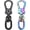 Black/Colored, variant on Metal Keychain Clip Swivel Lobster Claw Clasp Quick Release Oval Key Ring Detachable Double Opening Snap Hooks Silver -
