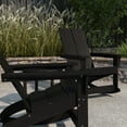 thumbnail image 3 of Merrick Lane 3 Piece Adirondack Patio Furniture Set Includes 2 Black All-Weather Rocking Chairs and Side Table, 3 of 12