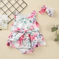 thumbnail image 1 of LSLJS Toddler Kid Baby Girls Robe d'Été Imprimée Fleurie Romper avec Headband, Girls Dresses, 1 of 9