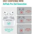 thumbnail image 2 of Dteck AirPods Pro 2 Case with Anti Lost Hand Strap, AirPods Pro 2nd Generation 2022 Protective Shockproof Silicone Headphone Cover Support Wireless Charging for AirPods Pro 2 Gen,Gray, 2 of 6