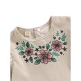 thumbnail image 4 of Kmbangi Baby Long Sleeve Dress with Ruffle Decoration, Flower Corduroy, 4 of 9
