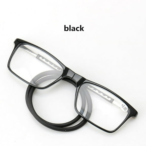 Red Flexible Reading Glasses with Magnetic Closure, Lightweight Frame, 3.00 Strength, Unisex Design