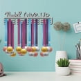 thumbnail image 7 of Medal Holder Never Give Up Sport Display Hanger Rack Awards Metal Lanyard Holder Sturdy Wall Mounted Swimmer Runner Athletes Players Gymnastics Gift Over 60 Medals Olympic, 7 of 7
