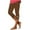 Brown, variant on SwiftWear Women's Sparkle Rose Capri Pants - High Waisted Solid Color Leggings with Rhinestone Trim, Plus Size 3XL