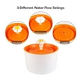thumbnail image 4 of LiveGo 1.6L Automatic Pet Water Fountain with Silicone Flower Mat - Dog/Cat Water Dispenser - Drinking Bowl for Cats, Dogs, Multiple Pets, Orange, 4 of 6