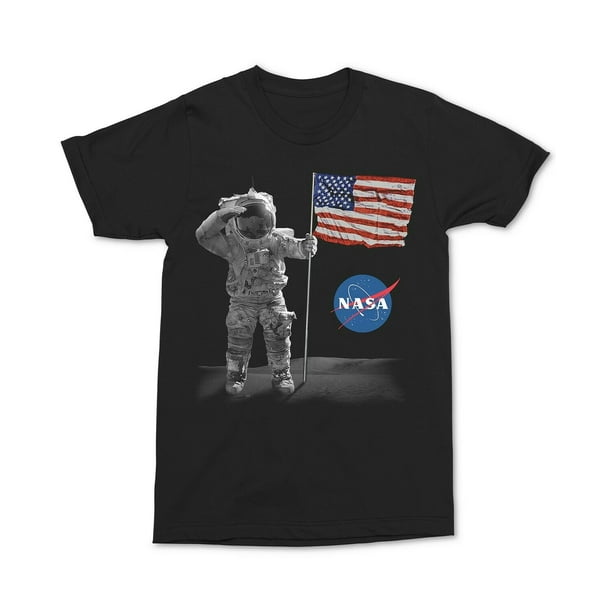 Nasa T Shirts Mens T Shirt Large Astronaut Flag Graphic Print Tee 20 L 4994